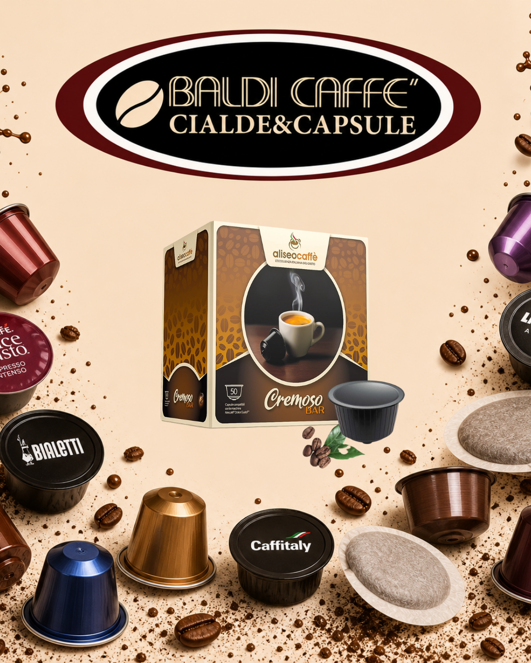 100 capsule compatibili Dolce Gusto Aliseo caffè