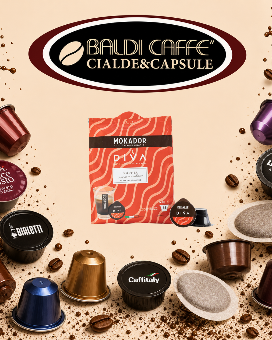 100 CAPSULE MOKADOR DIVA SOPHIA