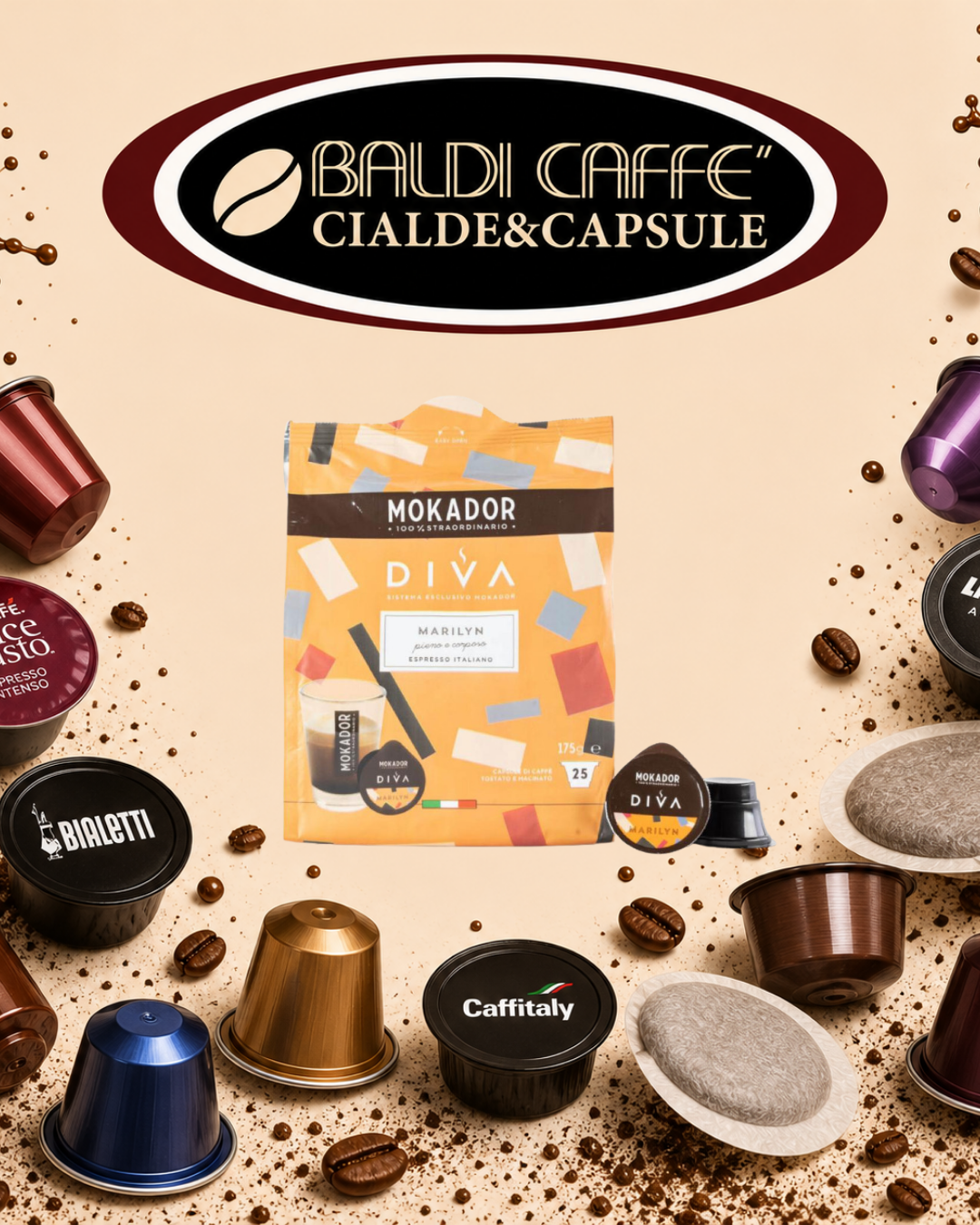 100 CAPSULE MOKADOR DIVA MARILYN