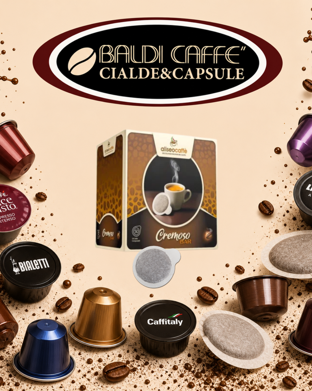 100 cialde carta Aliseo caffè
